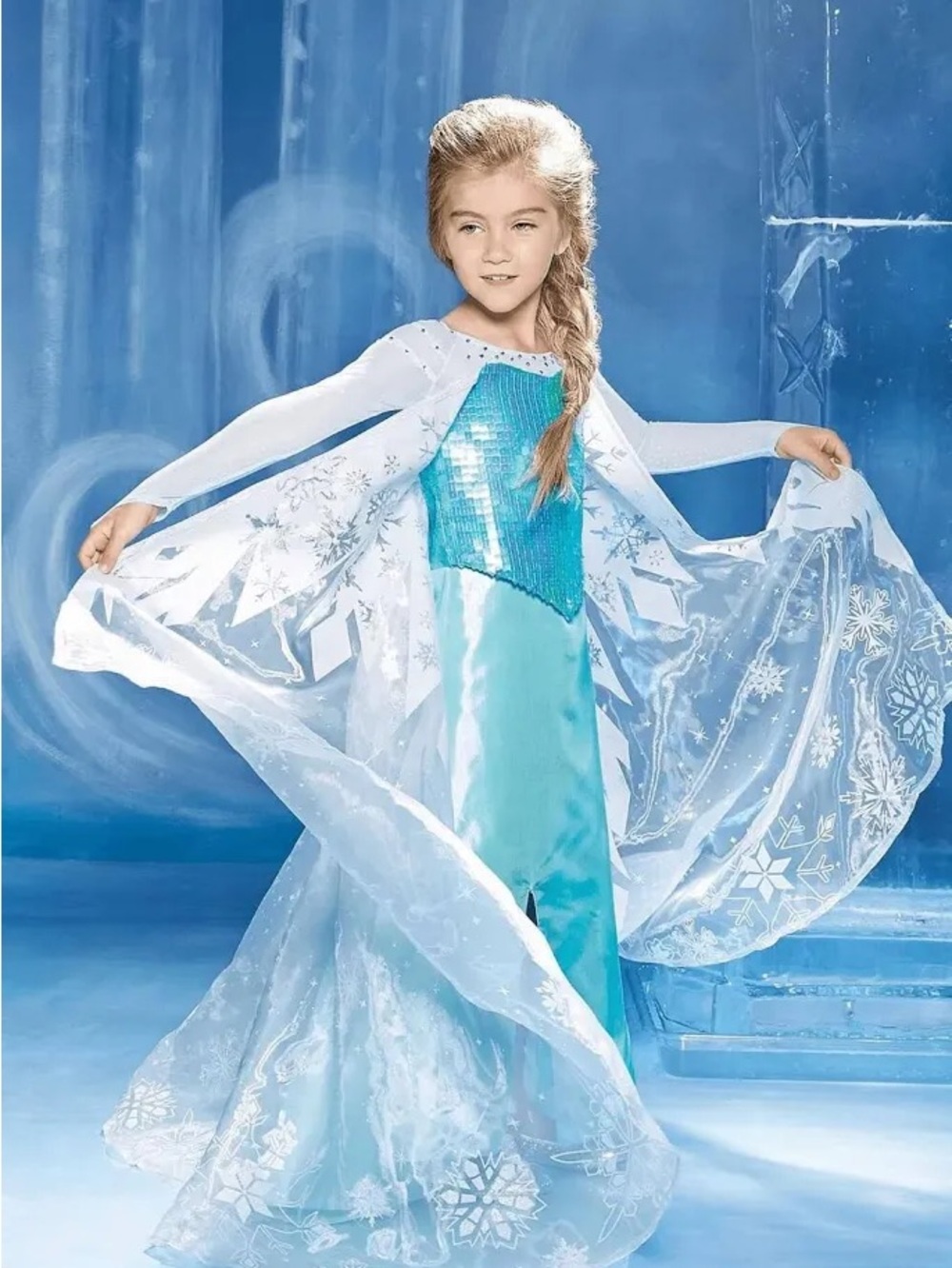 Chasing Fireflies Disney ultimate elsa Frozen gown costume M 7/8 girls